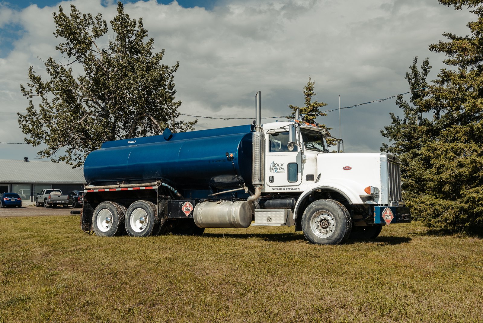 Kick Hot Oil methanol hauling truck in Sundre, Alberta